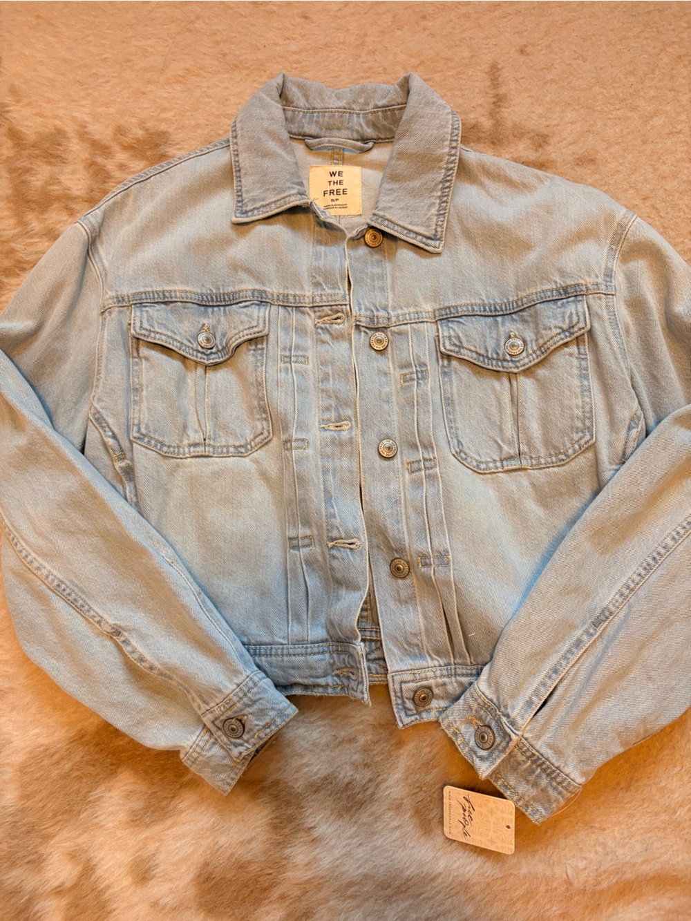 We The Free Light Blue Denim Jacket